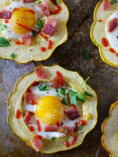 Acorn Squash Egg-in-the-Hole #breakfast #vegetarian #healthy #recipe @roastedroot