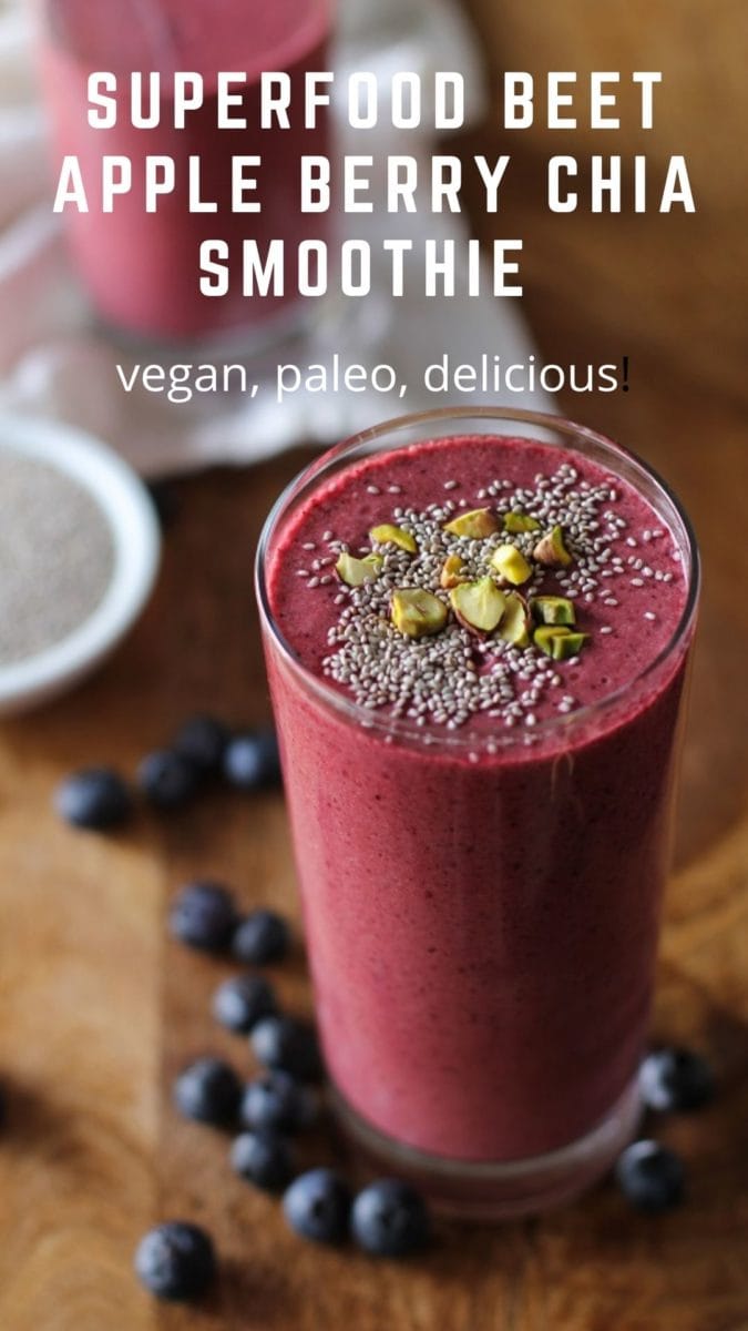 This detox chia smoothie recipe is packed with vitamins, minerals, antioxidants, and fiber. Plus it tastes like apple pie à la Mode. 