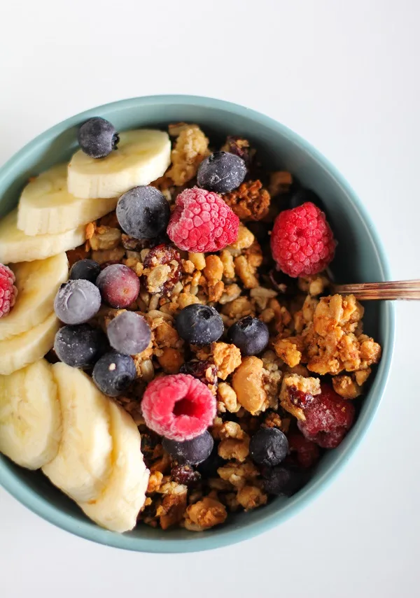 Coconut Walnut Sunflower Seed Paleo Granola | theroastedroot.net #glutenfree #sugarfree #healthy #breakfast #recipe @roastedroot