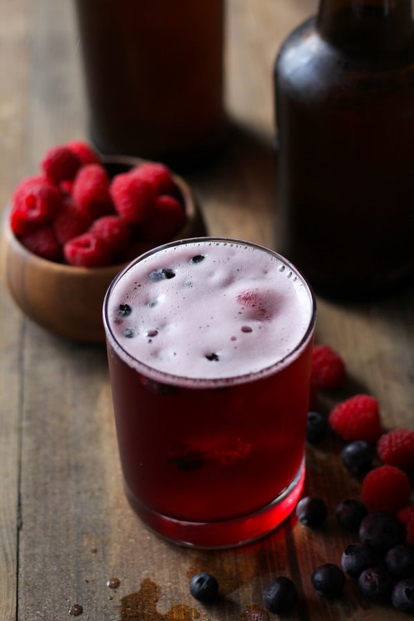Copycat Gingerberry Kombucha - brew your own tasty probiotic-rich kombucha at home! @roastedroot