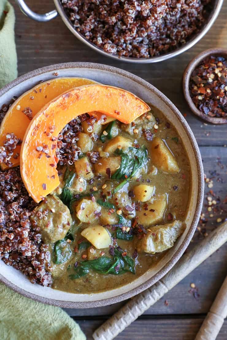 Crock Pot Lamb and Parsnip Curry with Spinach - an easy go-to dinner recipe that's packed with aromatic flavor