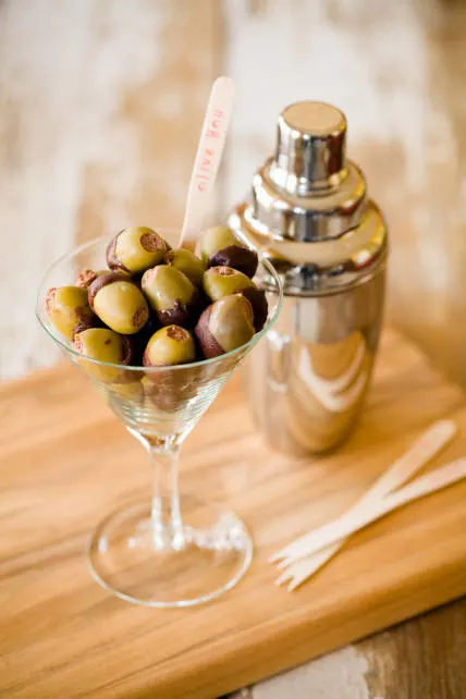Chocolate Love Bombs (chocolate-covered olives)