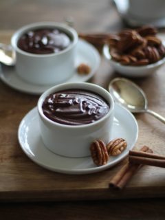 Dark Chocolate Beet Pots de Creme | dairy-free, no added sugar @roastedroot #paleo