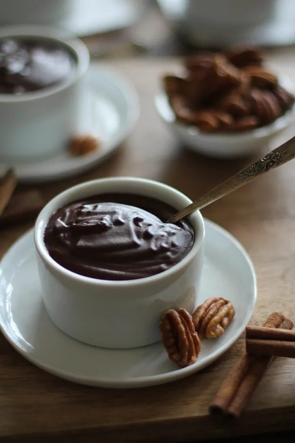 Dark Chocolate Beet Pots de Creme | dairy-free, no added sugar @roastedroot #paleo