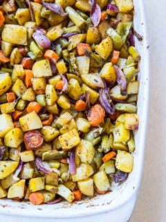 Big Batch Balsamic Roasted Vegetables - delicious roasted vegetables to share with the whole family | TheRoastedRoot.net