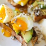 Breakfast Toasts with Soft Boiled Egg and Avocado on Irish Soda Bread