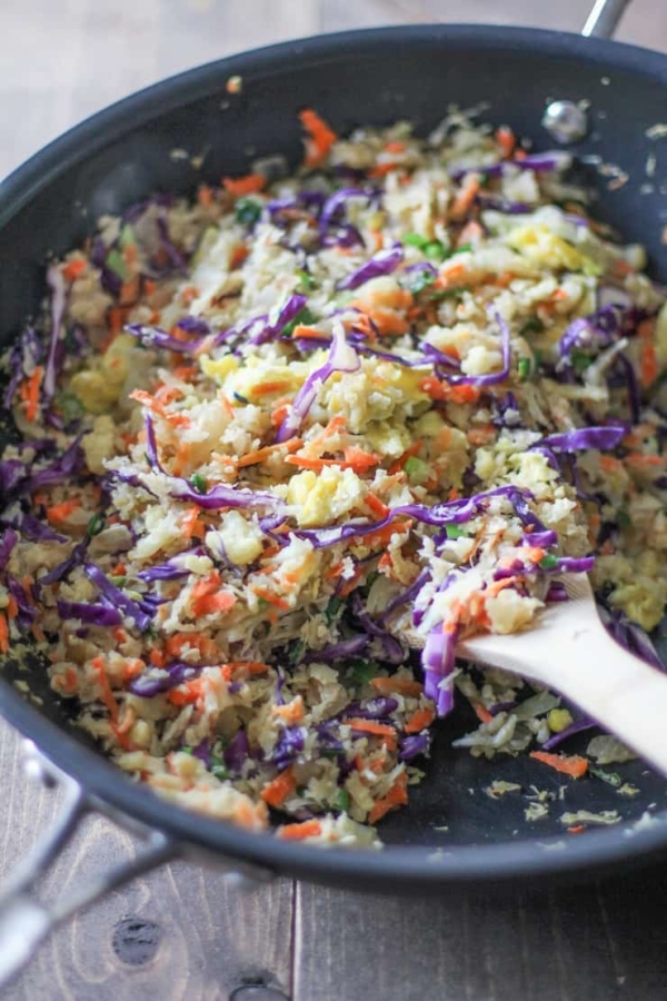 Cauliflower Fried Rice (a.k.a. Paleo Fried Rice) - a healthful side dish (or entree) that's dairy-free and gluten-free