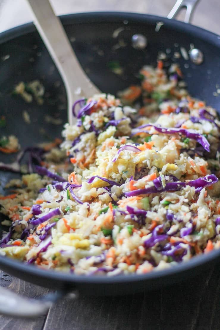Cauliflower Fried Rice (a.k.a. Paleo Fried Rice) - a healthful side dish (or entree) that's dairy-free and gluten-free