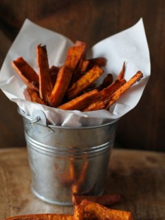 Cinnamon and Coconut Sugar Sweet Potato Fries | theroastedroot.net