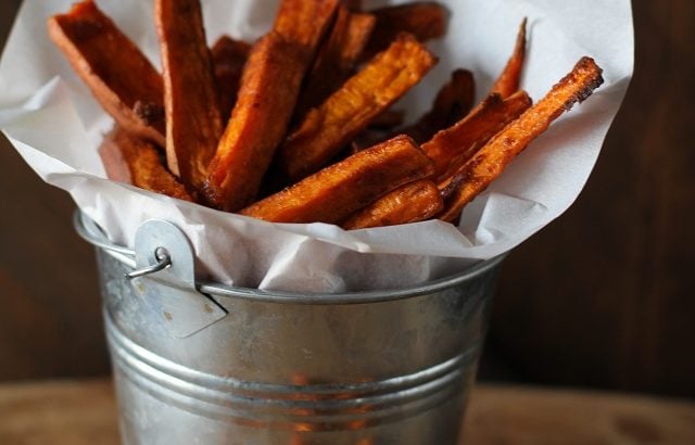 Cinnamon and Coconut Sugar Sweet Potato Fries | theroastedroot.net