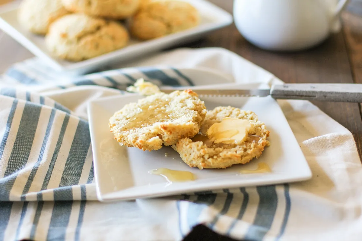 Grain-Free Biscuits made with almond flour. Dairy-free, gluten-free and paleo