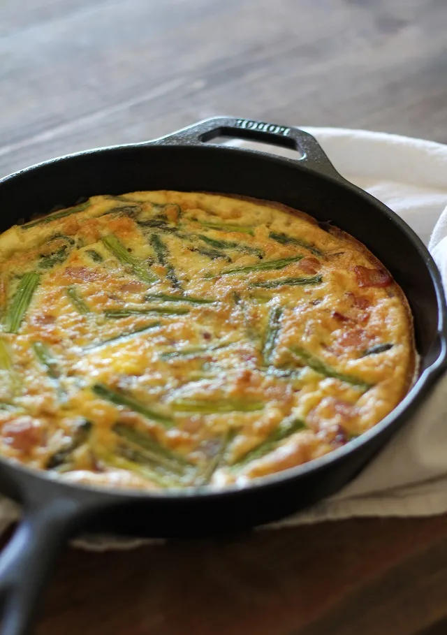 Bacon and Asparagus Frittata | theroastedroot.net #breakfast #brunch #recipe #paleo @roastedroot