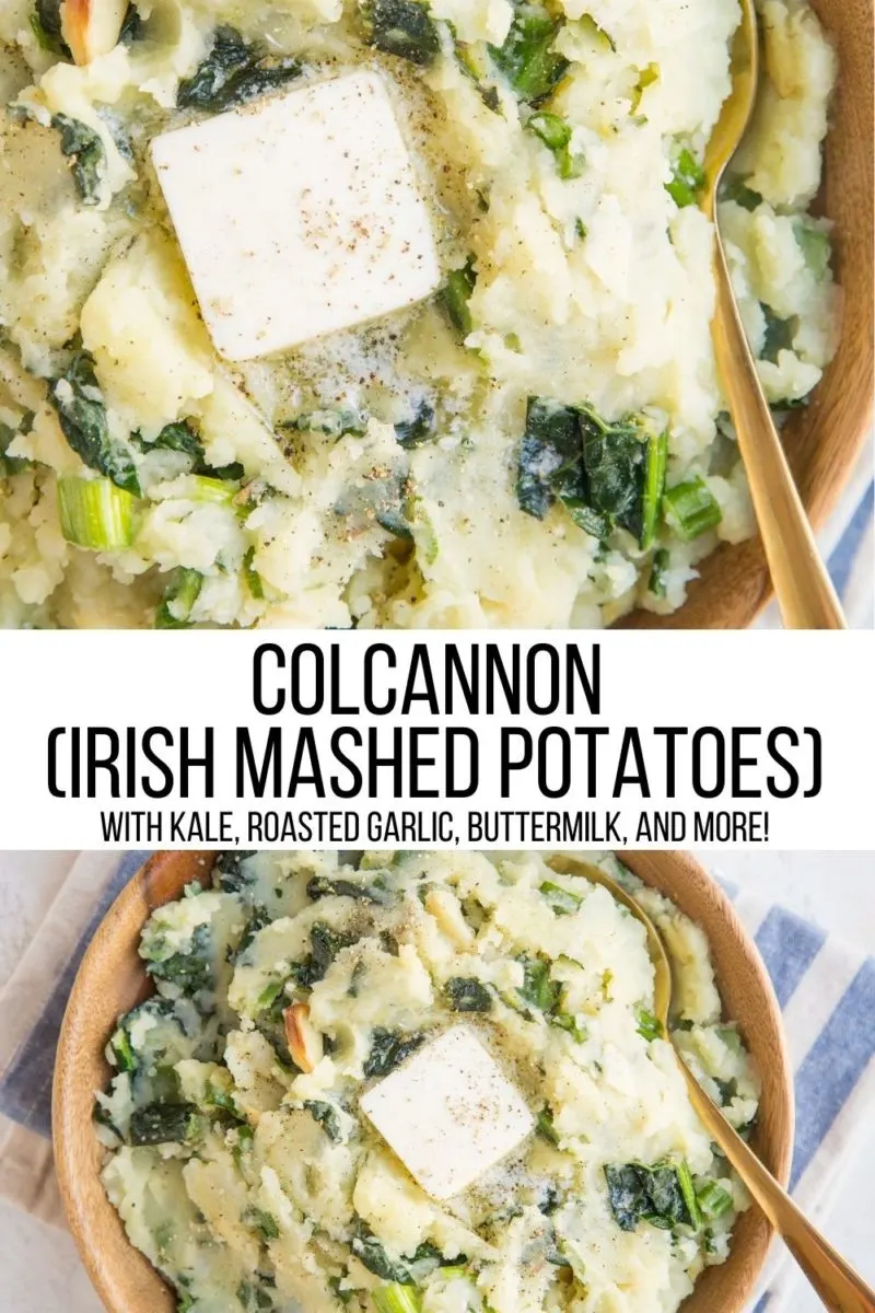 Colcannon Irish Mashed Potatoes collage for social media