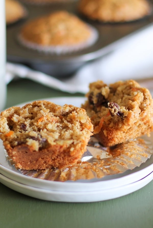Grain-free and refined sugar-free Morning Glory Muffins | Made with almond flour and pure maple syrup theroastedroot.net #paleo #healthy #brunch #recipe @roastedroot