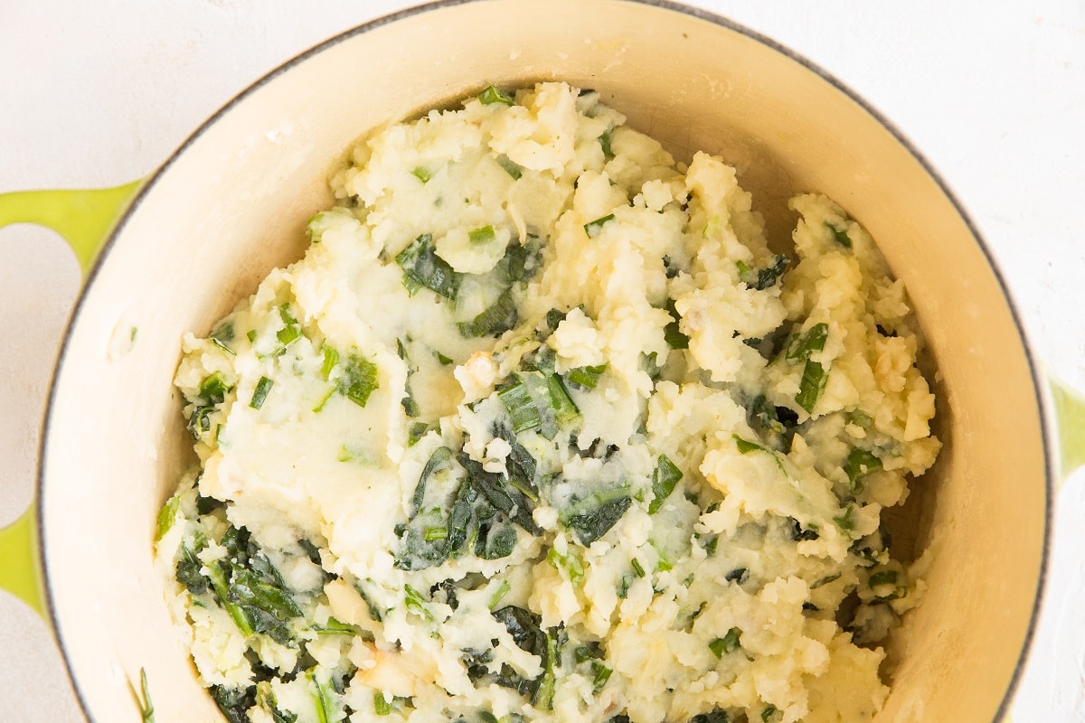 Pot of Irish Mashed Potatoes