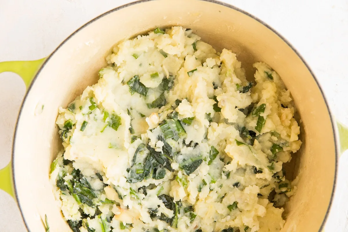Pot of Irish Mashed Potatoes