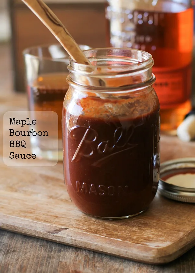 Maple Bourbon Barbecue Sauce - a refined-sugar free, easy recipe that can be made in just 30 minutes!