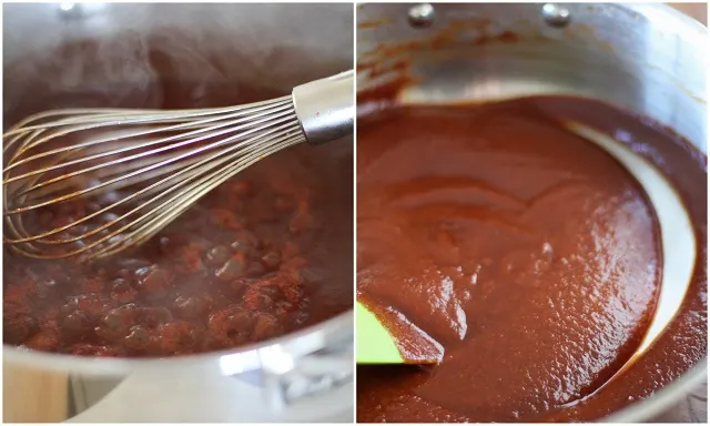 Maple Bourbon Barbecue Sauce - a refined-sugar free, easy recipe that can be made in just 30 minutes!