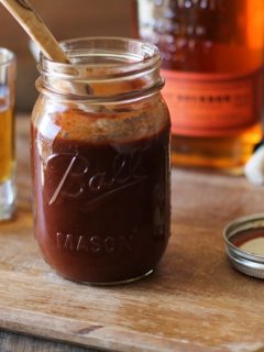 Maple Bourbon Barbecue Sauce - a refined-sugar free, easy recipe that can be made in just 30 minutes!