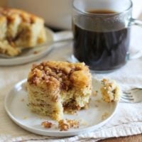 Paleo Coffee Cake - grain-free and refined sugar-free made with coconut flour, arrowroot flour, and pure maple syrup | theroastedroot.net #glutenfree #healthy #breakfast #brunch #recipe