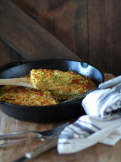 Sweet Potato, Broccoli, and Parsnip Frittata - a supercharged healthful vegetarian breakfast | TheRoastedRoot.net #vegetarian #brunch