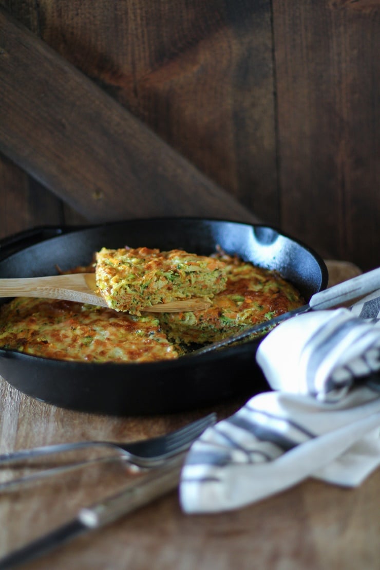 Sweet Potato, Broccoli, and Parsnip Frittata - a supercharged healthful vegetarian breakfast | TheRoastedRoot.net #vegetarian #brunch