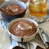 Whiskey-Spiked Creamy Chocolate Chia Seed Pudding #vegan #glutenfree #healthy #dessert