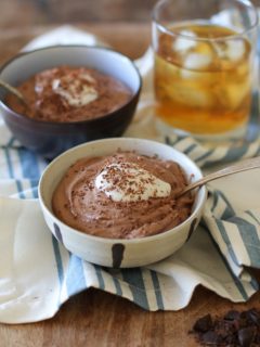 Whiskey-Spiked Creamy Chocolate Chia Seed Pudding #vegan #glutenfree #healthy #dessert