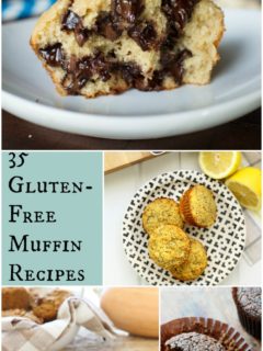 35 Gluten-Free Muffin Recipes, including options for grain-free, sugar-free, paleo, and/or vegan recipes.