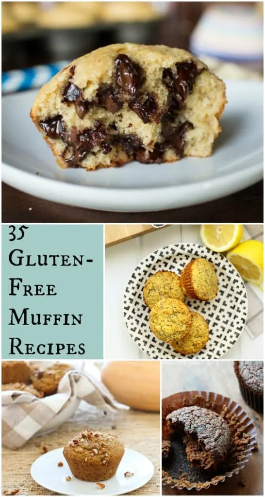 35 Gluten-Free Muffin Recipes, including options for grain-free, sugar-free, paleo, and/or vegan recipes.