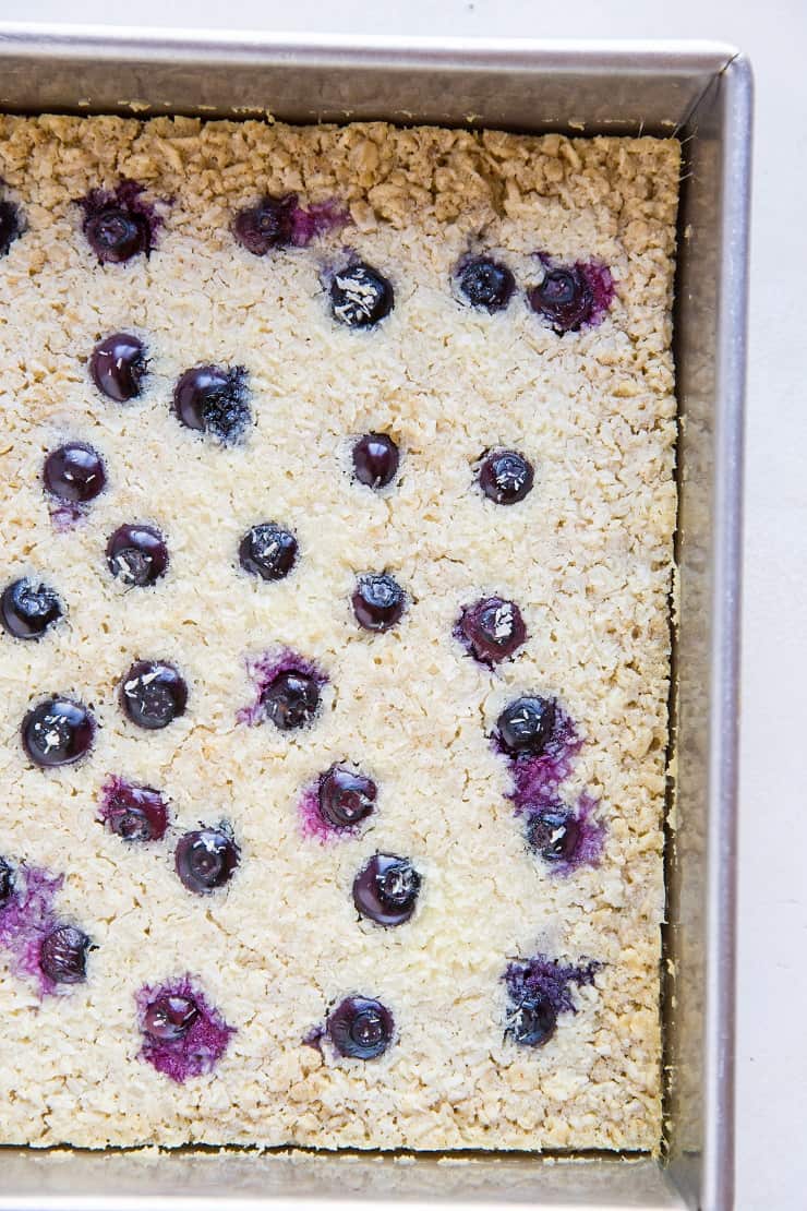 Blueberry Baked Oatmeal - Dairy-Free, Refined Sugar-Free, Gluten-Free, and healthy! | theroastedroot.net #brunch #breakfast #recipe @roastedroot