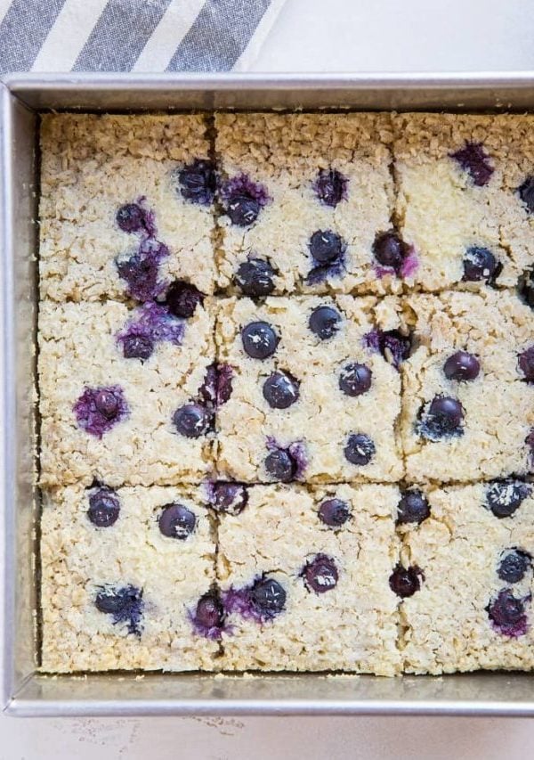Blueberry Baked Oatmeal - Dairy-Free, Refined Sugar-Free, Gluten-Free, and healthy! | theroastedroot.net #brunch #breakfast #recipe