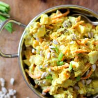 Curried Egg Salad - lightened up egg salad full of delicious flavor! #vegetarian #salad #recipe