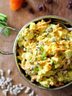 Curried Egg Salad - lightened up egg salad full of delicious flavor! #vegetarian #salad #recipe