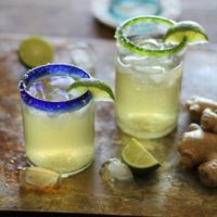 Ginger Margaritas - refined sugar-free and sweetened with agave nectar | theroastedroot.net #cocktail #cinco_de_mayo #tequila #recipe