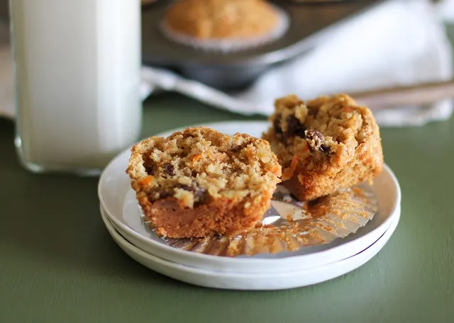 Grain-free and refined sugar-free Morning Glory Muffins | Made with almond flour and pure maple syrup theroastedroot.net #paleo #healthy #brunch #recipe @roastedroot