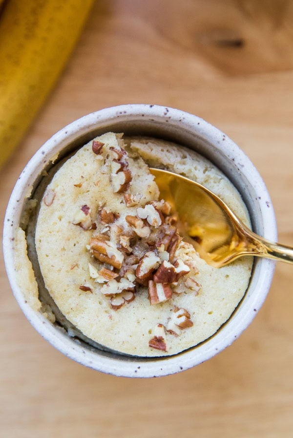 Paleo Banana Bread Mug Cake (Two Ways!) A grain-free mug cake recipe made with either almond flour or coconut flour. Grain-free, dairy-free, refined sugar-free and amazing!