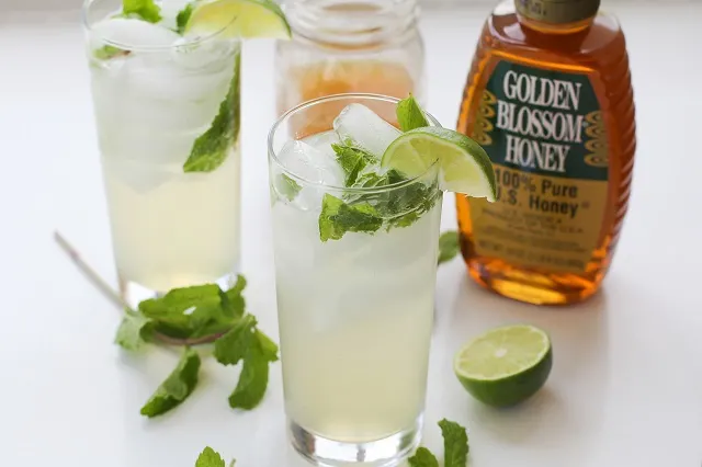Honey Mint Mojitos - naturally sweetened and easy to make! | theroastedroot.net#sugarfree #cocktail #recipe