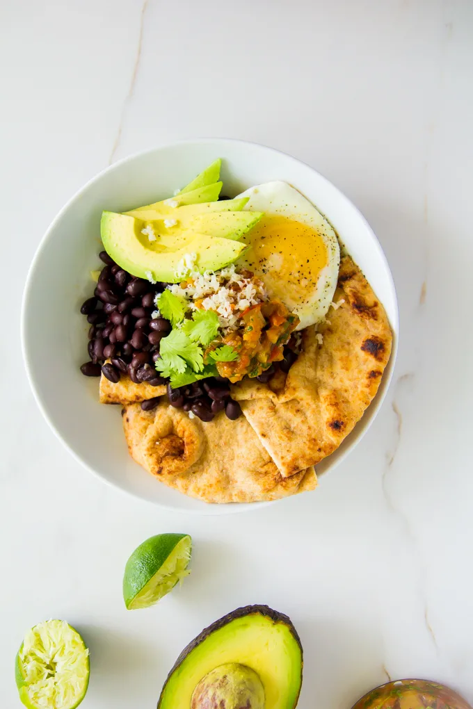 Black Bean Naan Bowls + 5 Healthy Black Bean Recipes