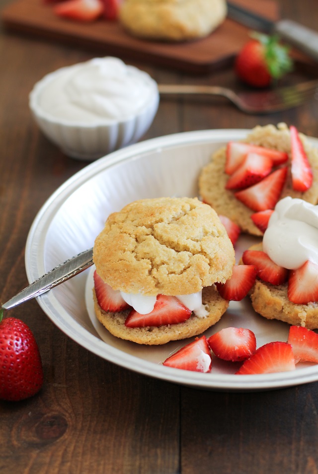 Grain-Free Strawberry Shortcake - this healthy dessert is vegan and paleo-friendly! | theroastedroot.net #recipe #sugarfree #glutenfree