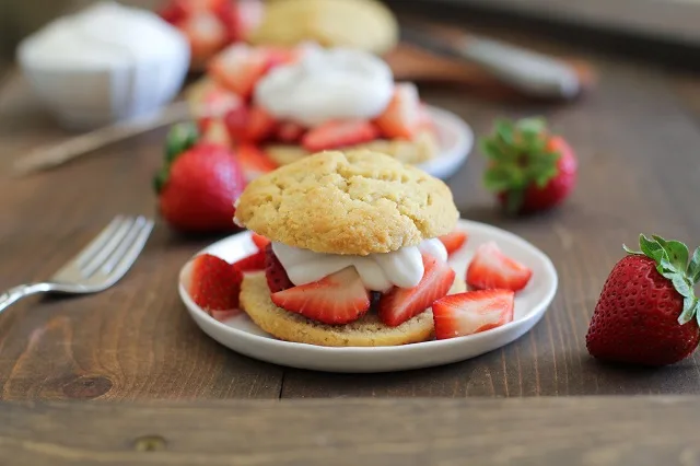 Grain-Free Strawberry Shortcake - this healthy dessert is vegan and paleo-friendly! | theroastedroot.net #recipe #sugarfree #glutenfree