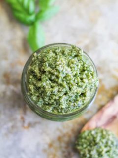 Classic Basil Pesto Sauce Recipe | TheRoastedRoot.net