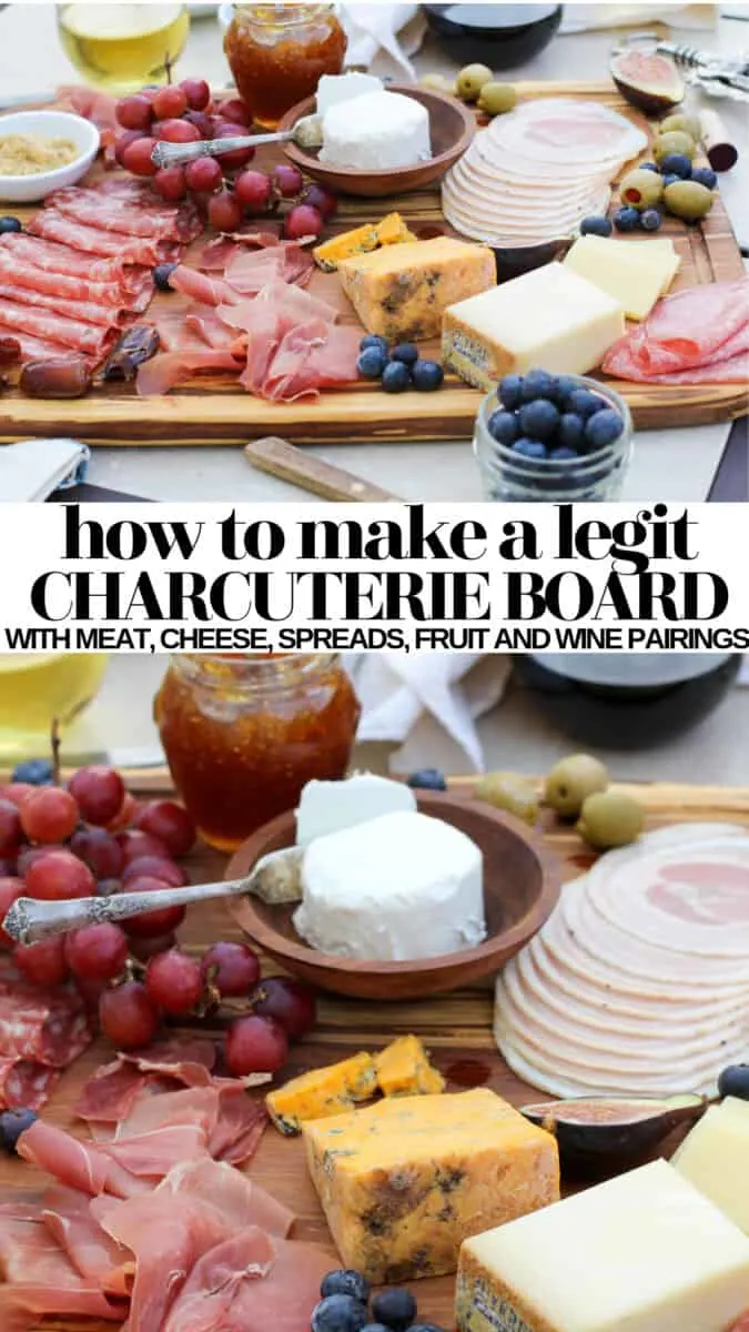How to make a crowd-pleasing charcuterie board, complete with cheese and meat selections, wine pairings, and suggestions for incorporating seasonal ingredients to make a winning wine and cheese board any time of year!
