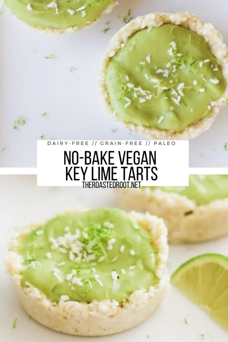 No-Bake Vegan Key Lime Tarts - dairy-free, grain-free, refined sugar-free and delicious!