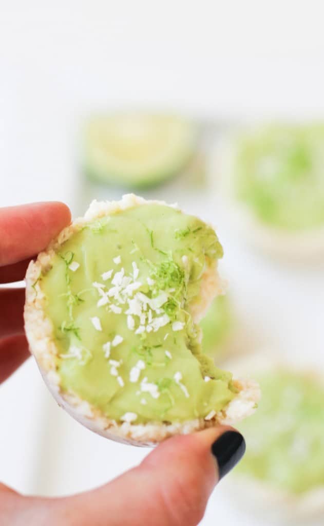 No-Bake Vegan Key Lime Tarts - made with avocado, coconut oil, and maple syrup! | theroastedroot.net #paleo #healthy #dessert #recipe #dairyfree