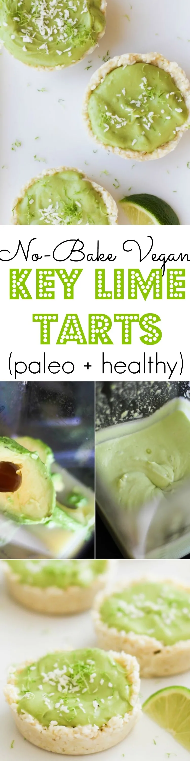 No-Bake Vegan Key Lime Tarts made with avocado, pure maple syrup and coconut oil | TheRoastedRoot.net #paleo #vegan #healthy #dessert