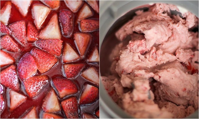 Înghețată de căpșuni prăjite cu lapte de nucă de cocos - îndulcită natural (fără zahăr) și vegană | TheRoastedRoot.net #healthy #dessert #receta #dairyfree