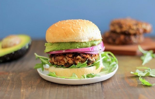 Spicy Black Bean Veggie Burgers | theroastedroot.net #healthy #vegan #vegetarian #recipe