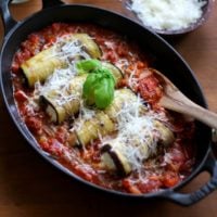 Eggplant Involtini with Moroccan Marinara Sauce - gluten-free! | TheRoastedRoot.net #glutenfree #healthy #recipe #italian