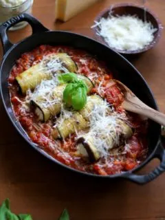 Eggplant Involtini with Moroccan Marinara Sauce - gluten-free! | TheRoastedRoot.net #glutenfree #healthy #recipe #italian